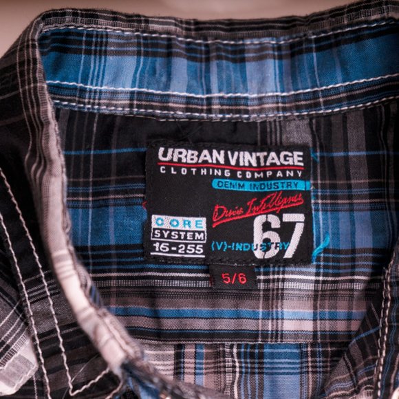 ✨✨ 3/$25 Urban Vintage Plaid Shirt Size 5-6 - Picture 3 of 5